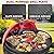 QPMR Electric Grill Outdoor/Indoor,Portable BBQ Grill with Nonstick Surface,200 Square Inches Indoor Electric Barburcue Grill with Adjustable Heat,Stand/Tabletop,for Patio/Yard/Home(Red)