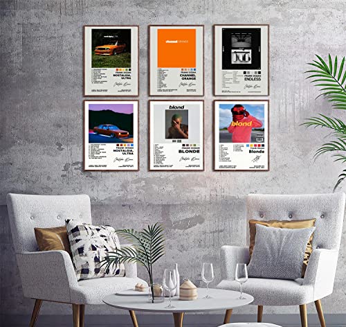 Jokimal Frank Ocean Poster A Set Of 6 Canvas Posters Canvas Print Wall Art Signed Limited Posters Album Cover Poster Family Decorative Painting Wall Art Canvas Posters Hanging Poster Gifts 8X10Inch(20X25Cm) #TOP4