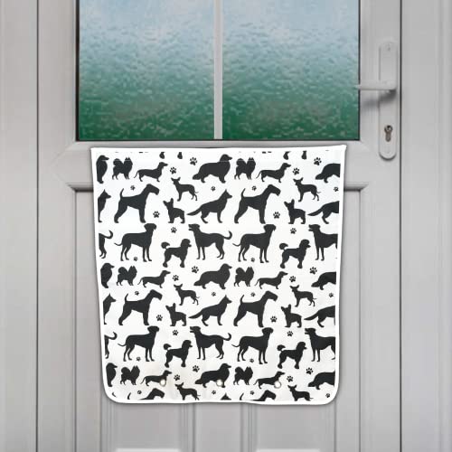 Image of Slimline Mail Slot Catcher for Door (20.4 inch W x 20 inch D), Letterbox Catcher for Glass, Wood & Metal Doors - Strong Adhesive, Indoor Post Catcher for Small Packages & Magazines (Dog Pattern)