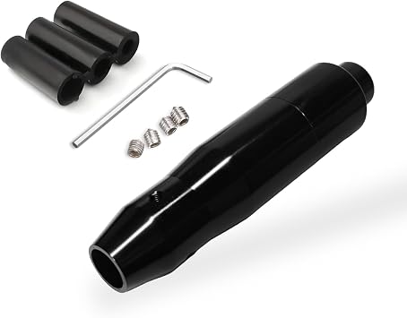 Car Automatic Shift Lever, Aluminum Alloy Auto Shifting Knob with Adapters, Easy Grip Gear Shift Knob Interior Decor for Automatic Transmission Cars, Car Accessories Black