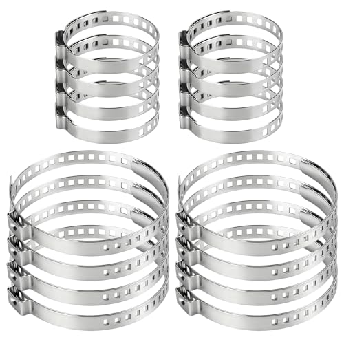 16 Pièces Collier de Serrage en Acier Inoxydable Réglables pour Arbre à Cardan, 8 Petits et 8 Grands, Kit de Fixation Universel pour Soufflet de Cardan, Résistant et Durable Kit de Joint