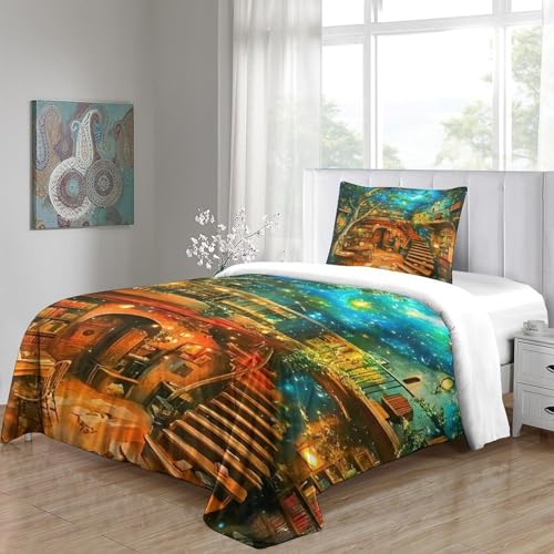 Housse de couette zippée pour empêcher la couette de glisser du lit