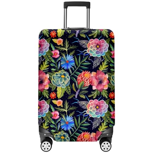 Travel Luggage Cover Suitcase Protector Scratch-Resistant Fit Not Included Suitcase Flowering Plant L-26-28in