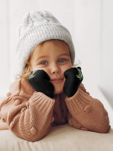 Geyoga 3 Pairs Kids Mittens Winter Stretchy Knit Gloves Winter Dinosaur Full Finger Toddler Mittens for Boys Girls2