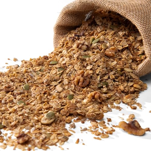 Grandy Organics 10lb Bulk Bag Organic Granola - Classic Granola with Organic Oats, Pumpkin Seeds, Walnuts & Cashews - Low Sugar, Dairy Free, High Protein, Non-GMO & Kosher