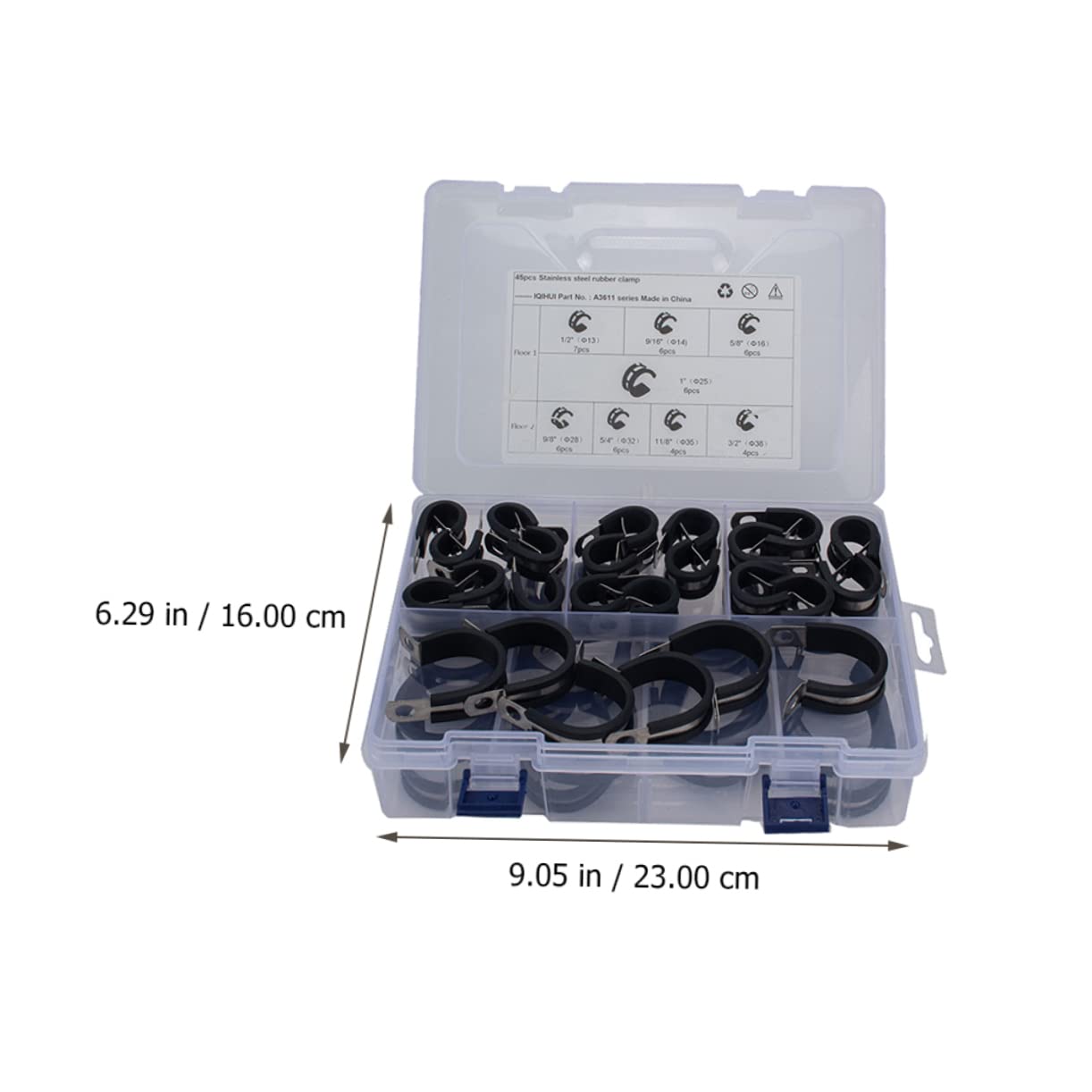 Collier de Serrage en Acier Inoxydable 45 Pièces, Pince de R