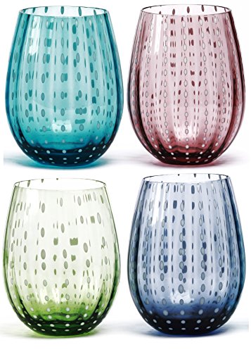 Circleware White Rain Glassware Products, Multi-Colored