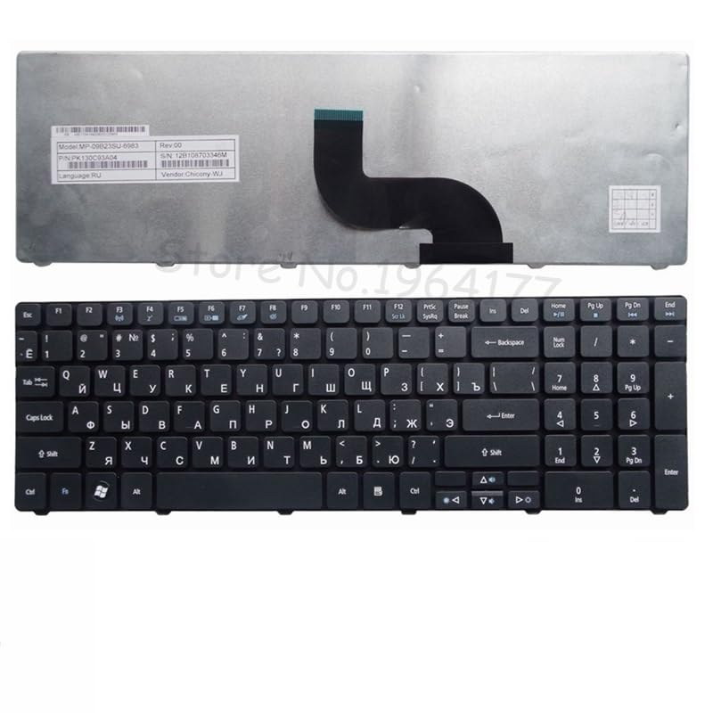 Clavier ordinateur russe Acer pour réparer facilement les touches cassées des modèles 7741 et 5742