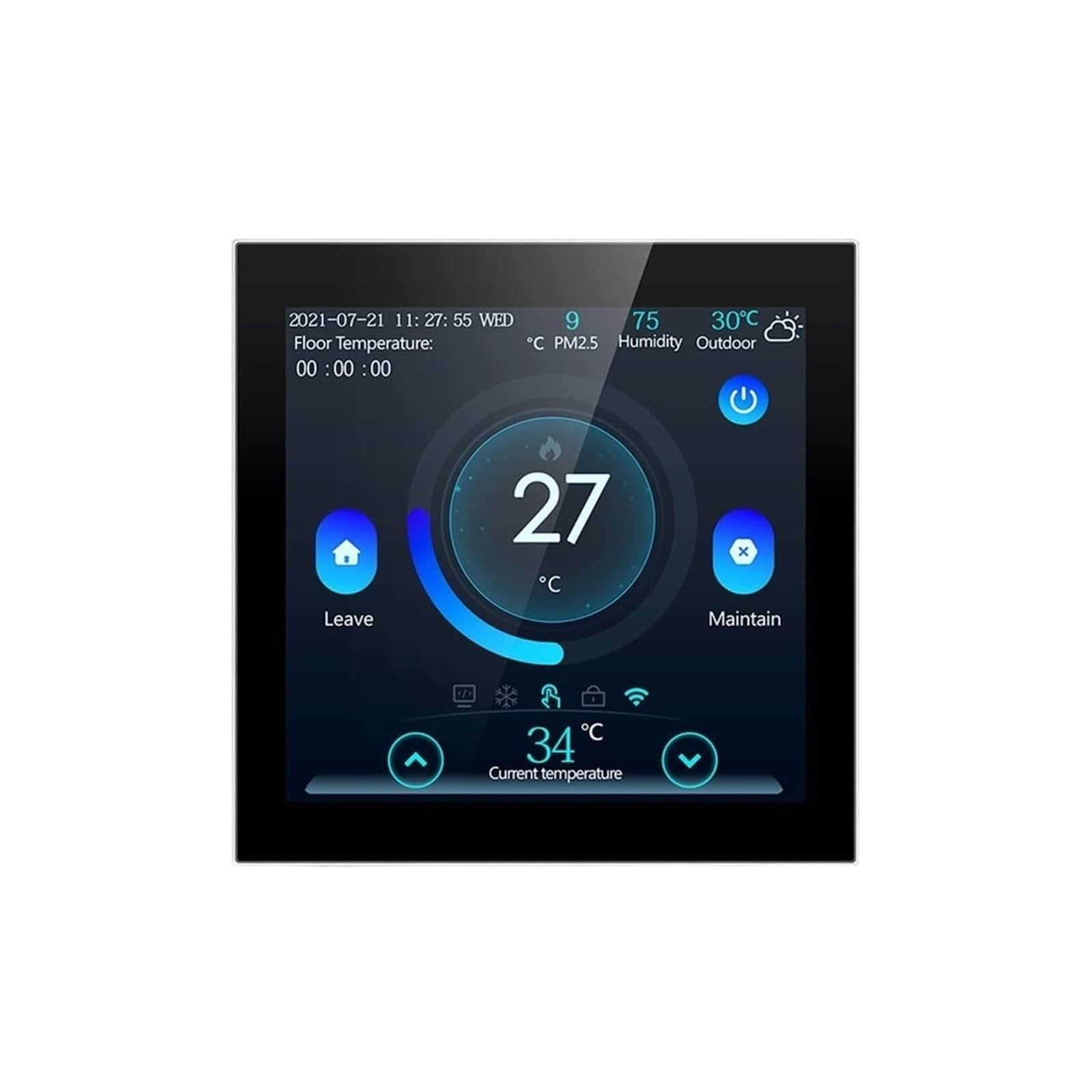 Thermostat, Indoor Thermometer Digital Hygrometer WiFi Smart Floor Thermostat Home Electric Heating Temperature Controller With LCD Display
