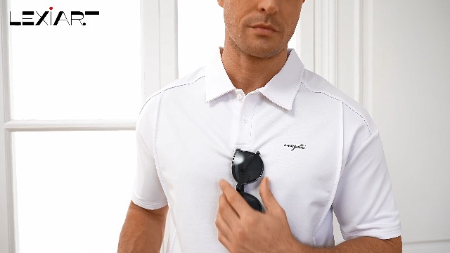 Camiseta polo para hombre Lexiart, corte holgado, manga corta, transpirable, con cuello, tallas M-3XL miniatura 7