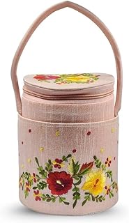 Handcrafted Embroidery Box & Basket – Elegant Multipurpose Storage Organizer for Gifts, Jewelry & Home Décor(Light Pink)