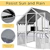 MIRAFIT Catio Outdoor Cat Enclosure House Large for Multiple Cats, Wooden Cat Condo Cage for Outside with Waterproof Roof, Playpen, Resting Box, Platform, Bridges, Doors, 74x57x74, Gray
