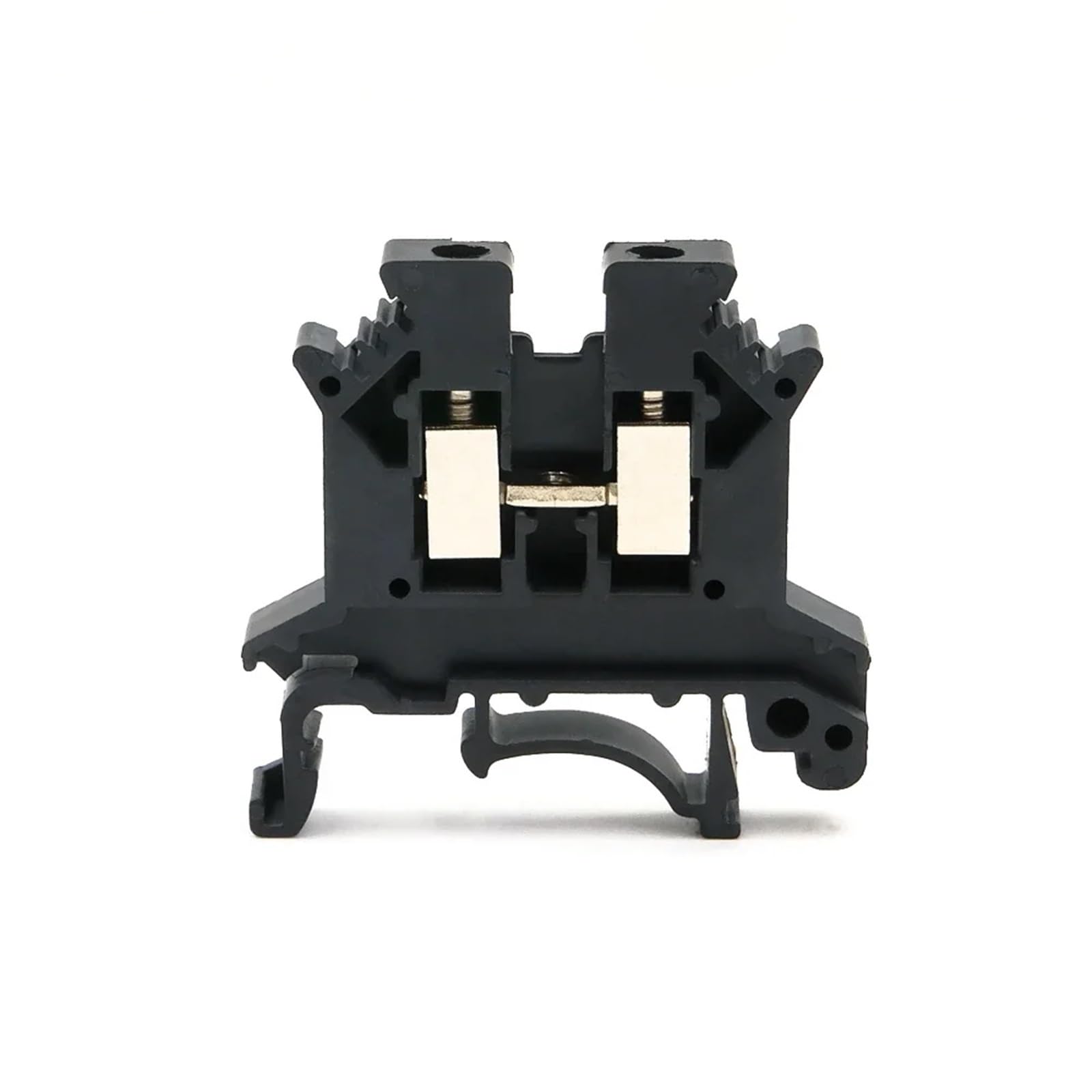 JDOUNFMO 10Pcs UK 2.5B DIN Rail Terminal Block High Voltage Flame Retardant Screw Connection Electrical Wire Conductor(UK-2.5B-Black)