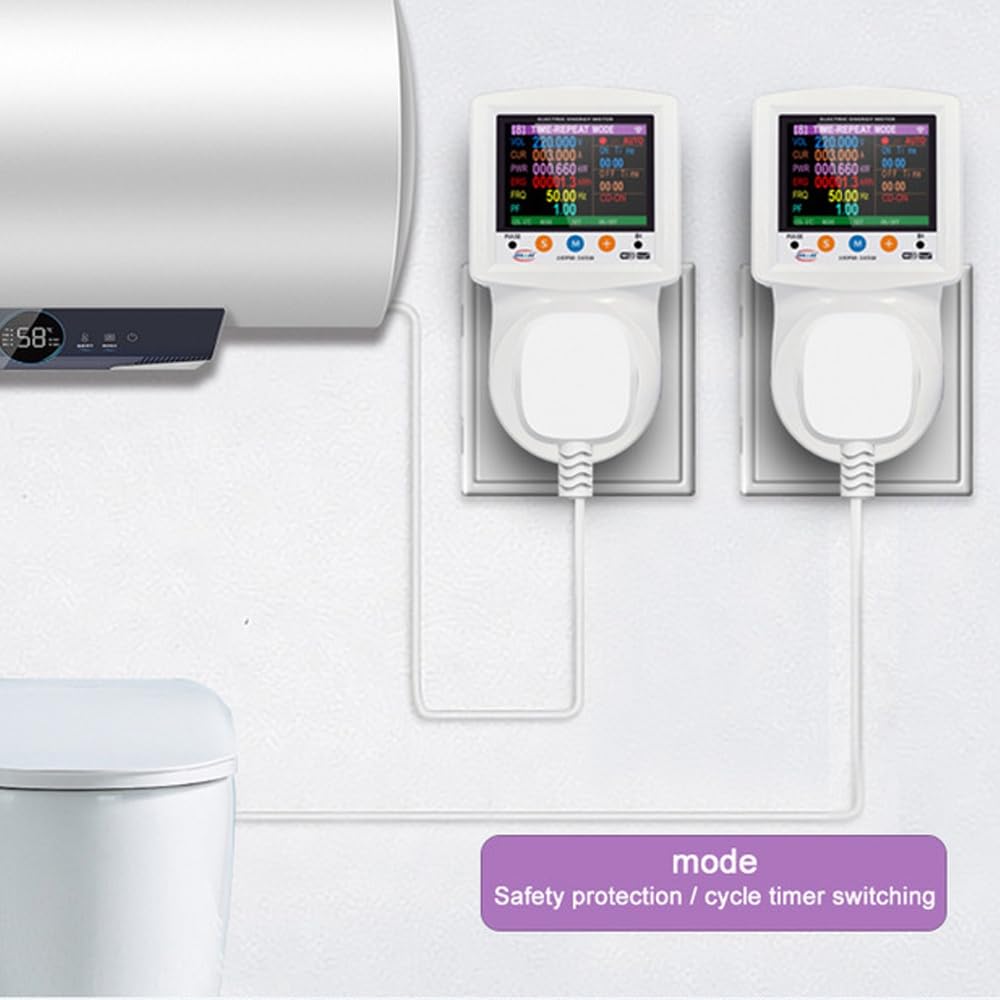 Tuya Prise de Courant Intelligente 230V APP Télécommande WIFI Wattmètre Compteur De Courant Alternatif Consommation d'Électricité Prise EU Compteur d'Énergie