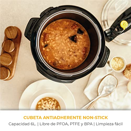 NEWLUX-Olla-Programable-6L-Chef-Pot-V110-Ollas-a-Presion-Electrica-10-Menus-1000W-Programable-24-h-Preserva-el-Calor-Efecto-Presurizacion-Sistema-Duopresion-Cubeta-100-Antiadherente NEWLUX-Olla-Programable-6L-Chef-Pot-V110-Ollas-a-Presion-Electrica-10-Menus-1000W-Programable-24-h-Preserva-el-Calor-Efecto-Presurizacion-Sistema-Duopresion-Cubeta-100-Antiadherente