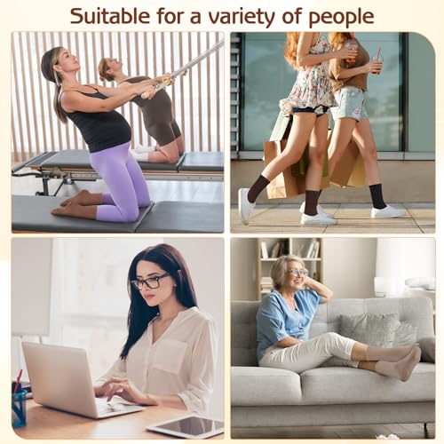 Image of Jspupifip Cute Pilates Socks with Grips for Women Non Slip Grip Yoga Socks Crew Sock for Ballet Barefoot Workout Hospital