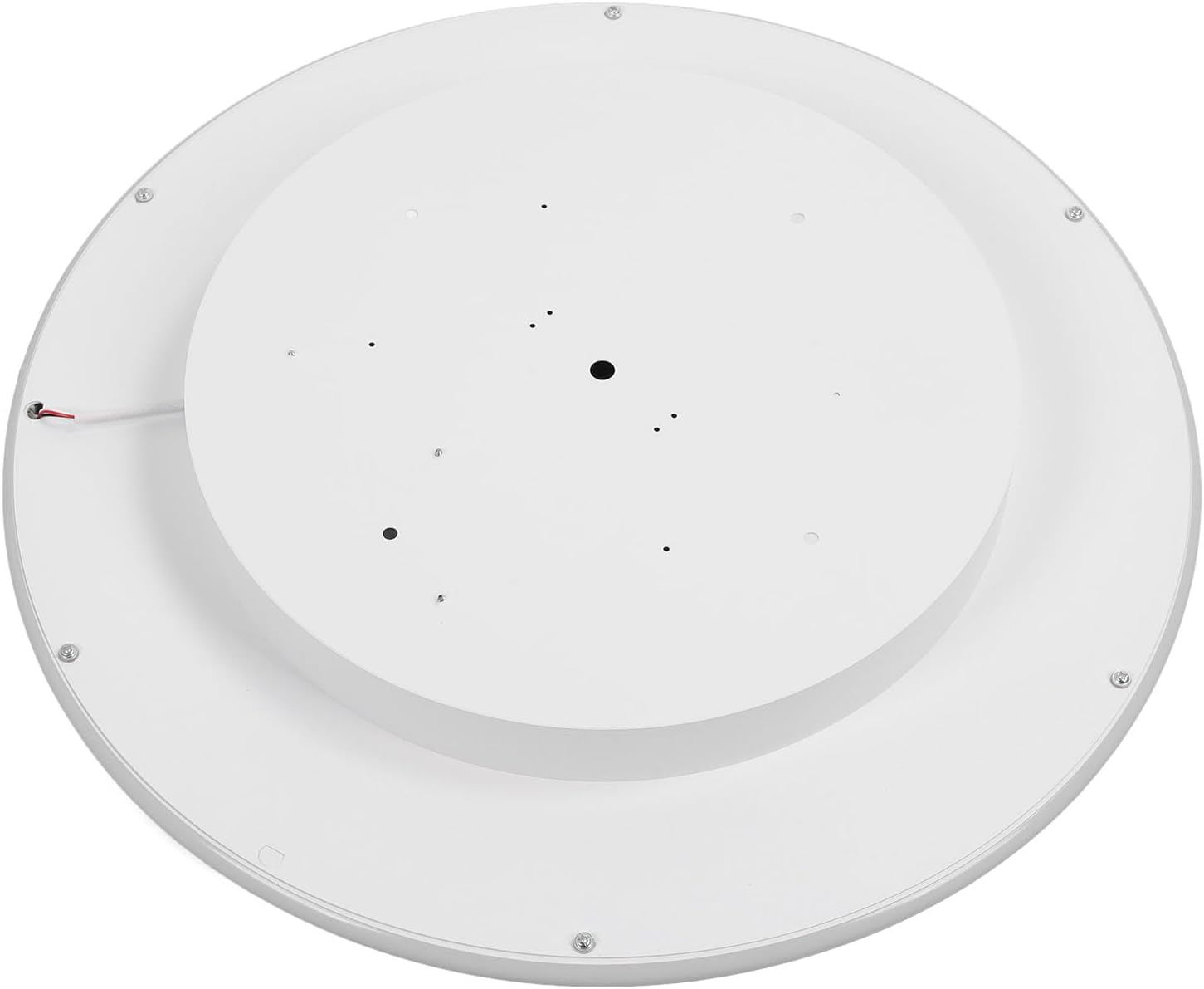 CCYLEZ LED Ceiling Light Metal Base Lighting Fixture Ceiling Lamp Flush Mount Stepless Dimmable with Remote Control for Hotel (White Frame)