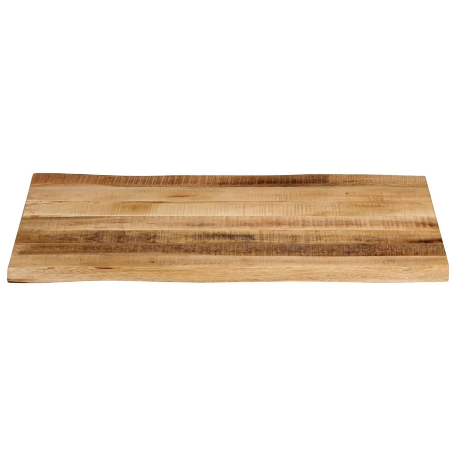 Gecheer Piano Tavolo Bordi Vivi 90x60x3,8cm Legno Massello Mango Grezzo