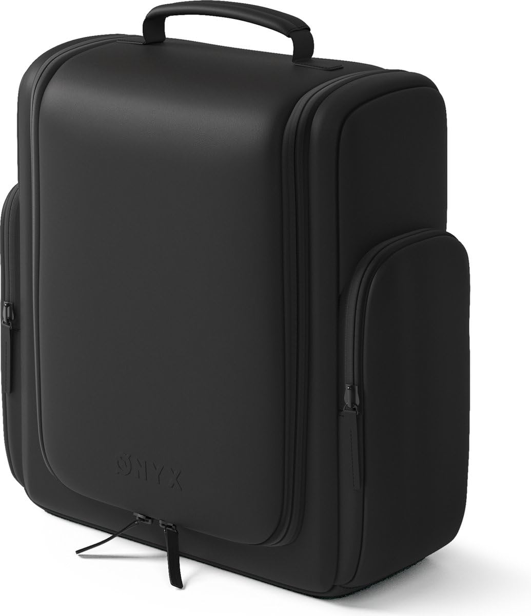 ONYX Beauty case – Beauty case & Specchio – Borsa per il trucco – Organizer per cosmetici – Con scomparti interni – Beauty case & Specchio – Sacchetto per il lavaggio sospeso con gancio – per uomo e