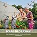 Lomrsiul Owl Decoys to Scare Birds Away, Rotating Head Plastic Garden Owl Scarecrow for Garden, Waterproof Owl Statue for Courtyard Orchard Doorway Roof Owl Decor 2 Pack