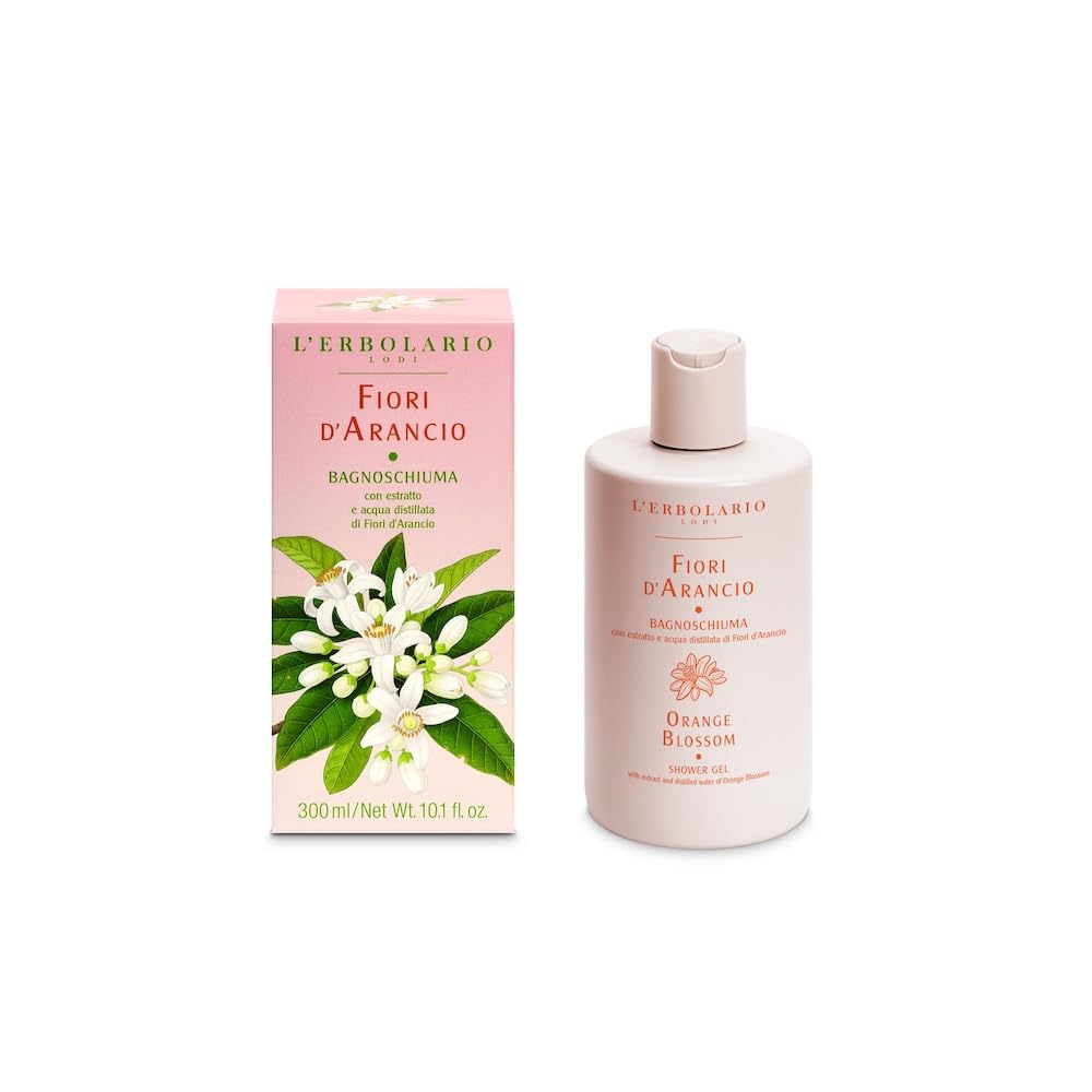 L'Erbolario Fiori d'Arancio Bagnoschiuma 300 ml – con Estratto Naturale, per Tutti i Tipi di Pelle