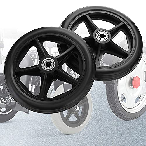LIGUOYI 2 Pcs Front Wheel Tires for Wheelchair, Wheelchair Front Caster, 6