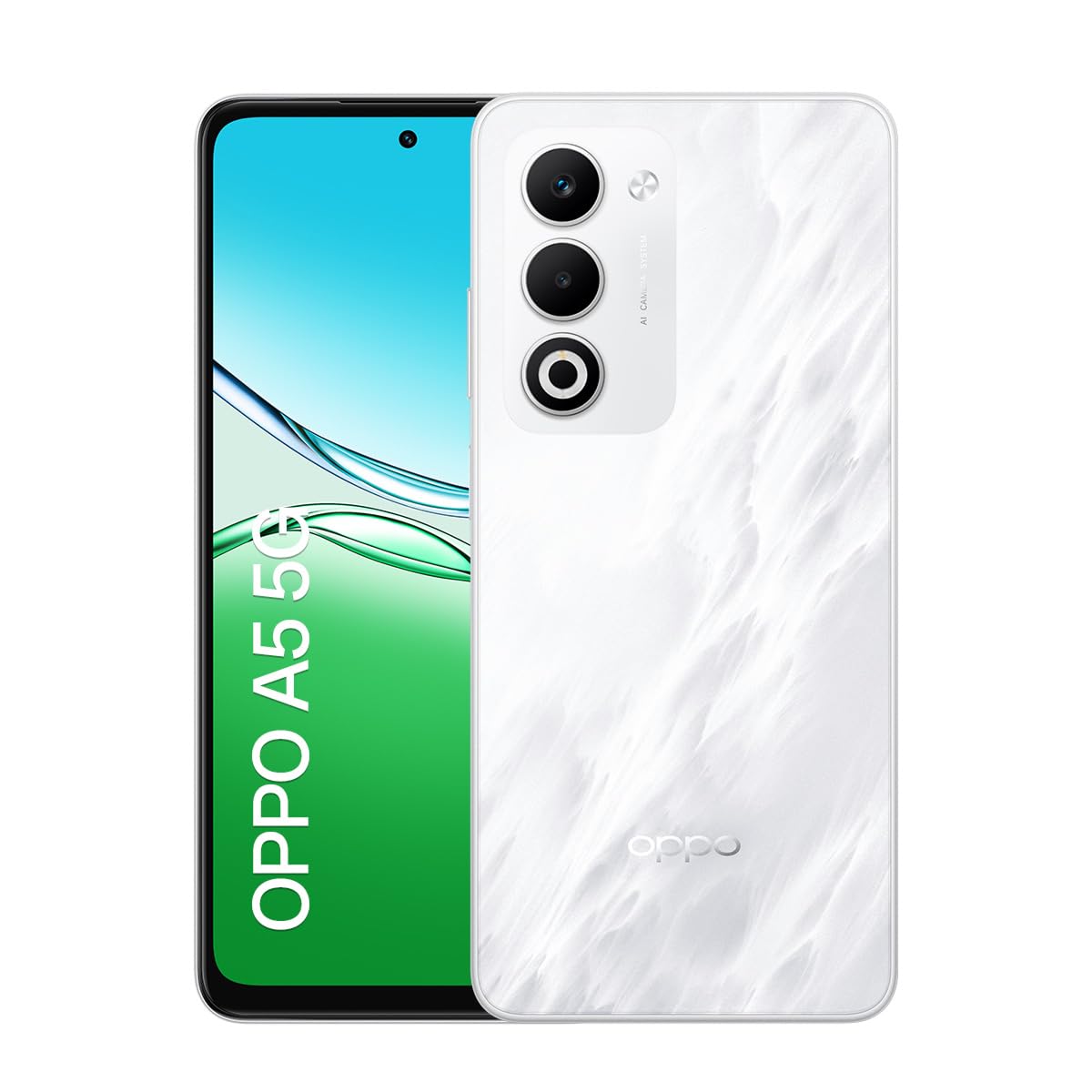 OPPO A5 5G ホワイト 本体 Smartphone OPPO A5 5G 256GB 8GB Ram IP65 50MP AI Câmera Bateria