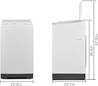 Vista 3 de COMFEE' Lavadora portátil de 1.6 pies cúbicos (blanco marfil) + Panda 110 V 850 W Secadora de ropa portátil compacta eléctrica con bañera de acero