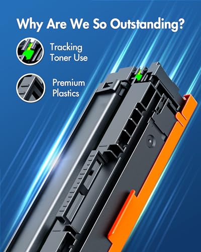 Image of 414A Toner Cartridge 4 Pack Replacement for HP 414A HP 414X Toner with Chip