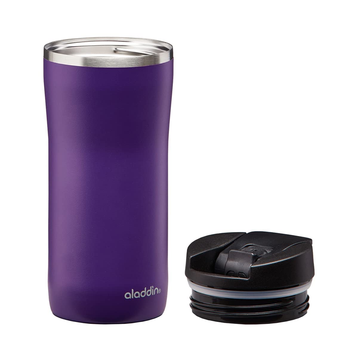 Aladdin Barista Mocca Thermavac Leak-Lock Edelstahl Thermobecher 0.35L Purple - Auslaufsicherer Becher - Kaffeebecher To Go Thermo - Hält bis zu 3 Stunden Heiß - BPA-Frei - Spülmaschinenfest
