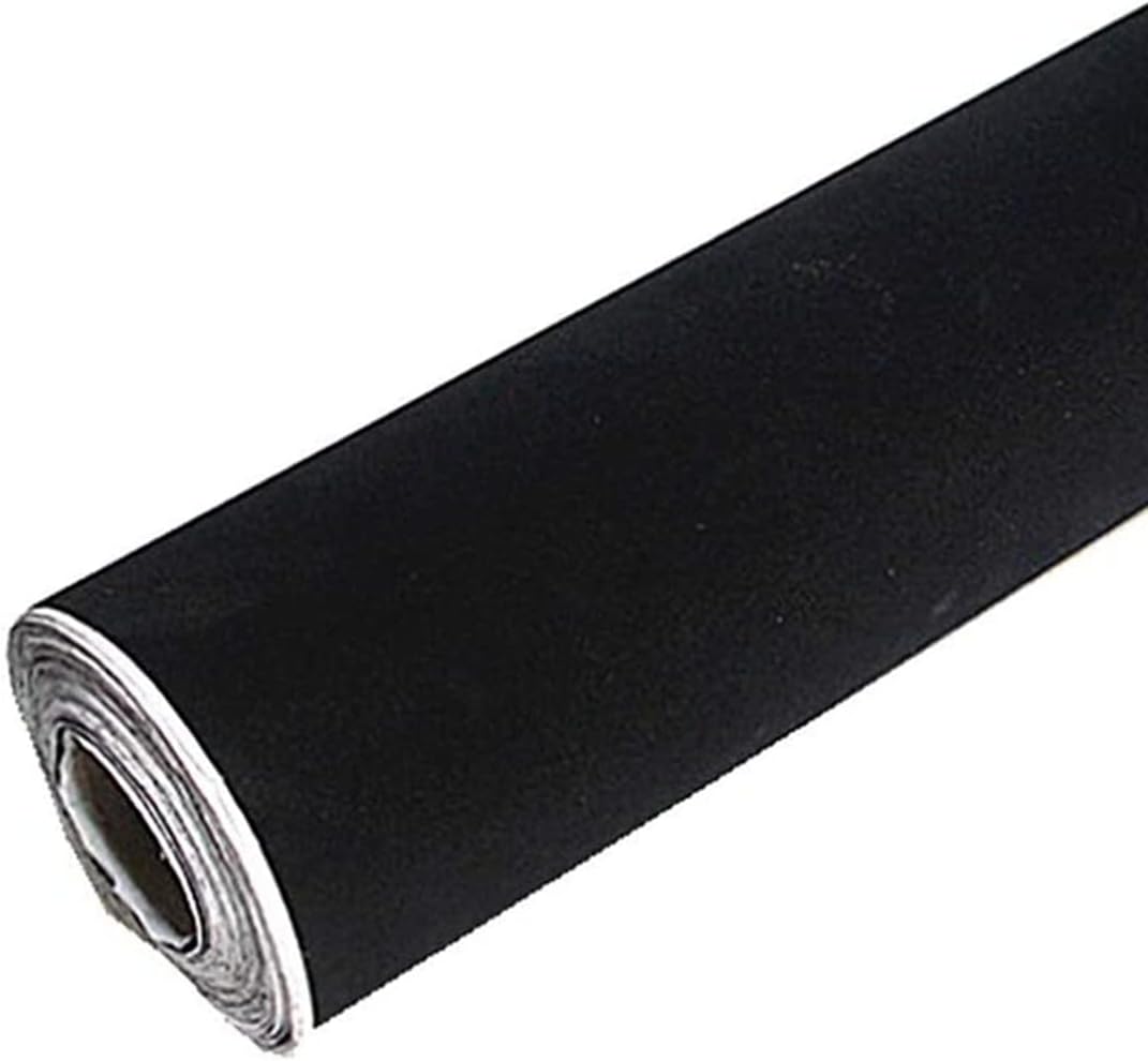 Emoyi Black Suede Headliner Fabric Upholstery Fabric Automotive 12in by 60inch Home DIY Repair Replacement