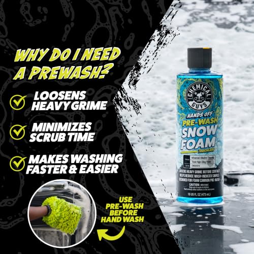 Image of Chemical Guys, Hands Off Touchless Pre-Wash & Mr. Pink Car Wash Soap Kit | Touchless pre-soak lifts dirt and road film, paired with Mr. Pink foaming soap for a safe two-step wash, 16 oz each