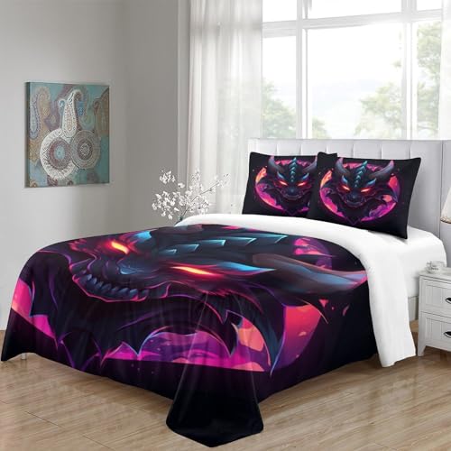 Housse de couette dragon 3D en microfibre premium douce lit simple - 5