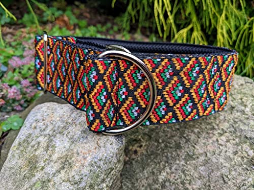 Zugstopp Halsband mit Polsterung, Martingale, gepolstert, 5 cm breit, Trainingshalsband, verstellbar, dog collar (bis 38cm Hals- 44cm Kopfumfang inkl 6cm Zugstopp, Metallteile: Stahl)
