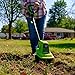 Earthwise Power Tools by ALM TC70020IT 20-Volt 7.5-Inch Cordless Electric Garden Tiller Cultivator, (2AH Battery & Fast Charger Included), Green