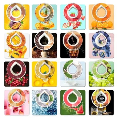 Rigwarl 16 Air Water Bottle Flavor Pods Pack With Fragrance for Water Accessories - Safe Airtight Fruit Pods (No Bottle)