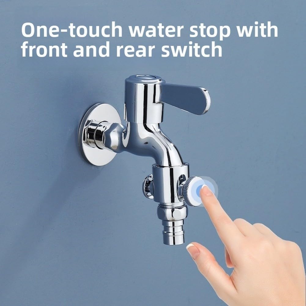 Llave de Escuadra G1/2 para latón Macizo Válvula de Cierre Agua Fría Caliente para Lavabo Cocina Baño 20.5mm(faucet)
