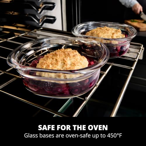 Rubbermaid Brilliance® Glass Round Leak-Proof 6-Piece Set Food Storage Containers, Food Containers with Lids, Meal Prep Containers - Image 2
