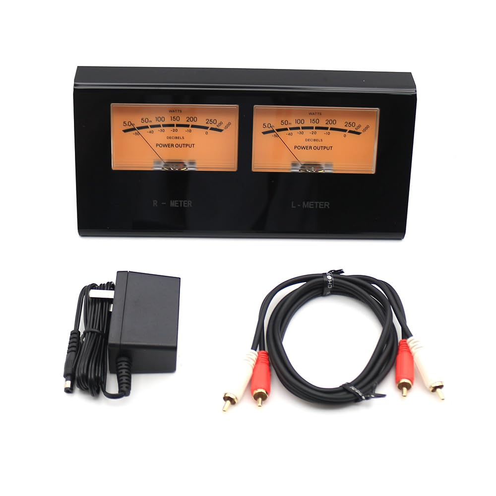Toplionace Hochpräzises Audiopegelmessgerät mit DB Anzeige, UV-Messgerät, DB Panel-Anzeige, 2-Wege-Verstärker, Lautsprecher, Audio, Musik, Orangefarbenes Licht