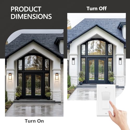 Image of LED Outdoor Wall Lights, Wall Mount Wall Sconces, 1 Pack | 3000K Hardwired, IP65 Waterproof Wall Lantern, Exterior Lighting Fixtures for Front Door Porch Garage Patio Garden