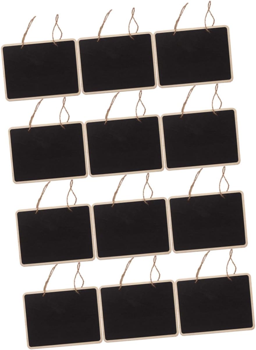 Angoily Double Sided Blackboard Hanging Sign 16x12cm Reusable Chalkboard Wall Plaque for Home Decor Menu Display and Party Decoration