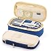 EASTHILL Big Capacity Pencil Case Bag Canvas Storage Pouch Marker with Zipper Stationery Organizer Pen Bag Holder Middle High School College Office Student Girl Boy Teen Adult Gift - Navy Blue