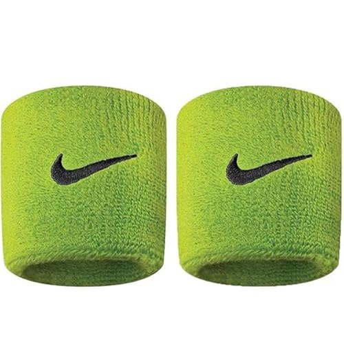 Image of NIKE Premier Swoosh Singlewide Wristbands -Soft, Moisture-Wicking (1 Pair, 2.5 inch Wide)