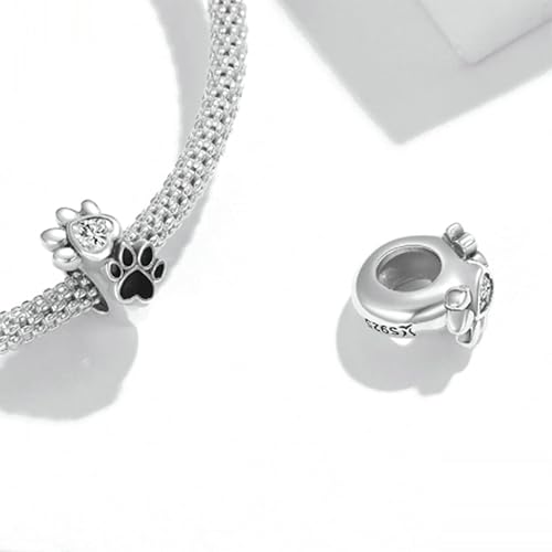 Miniatura 3 de Abalorios de Navidad para aniversario, cuentas de plata de ley 925 original con estrellas y flores de cristal espaciador para pulsera Pandora