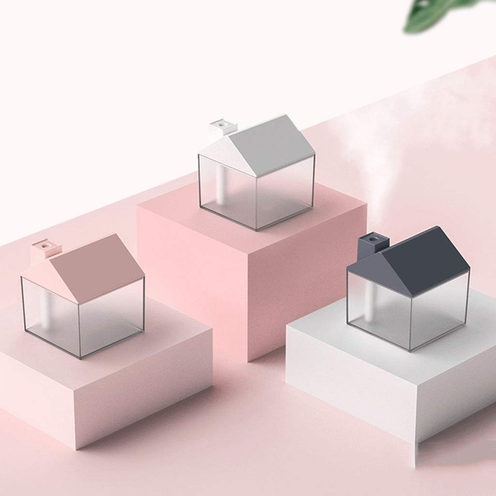 Humidifier Mini humidifier Small Rechargeable Dormitory Student Office Desktop House Portable humidification Fresh Little House Three-in-one humidifier Mist Humidifier (Color : Blue) (White)