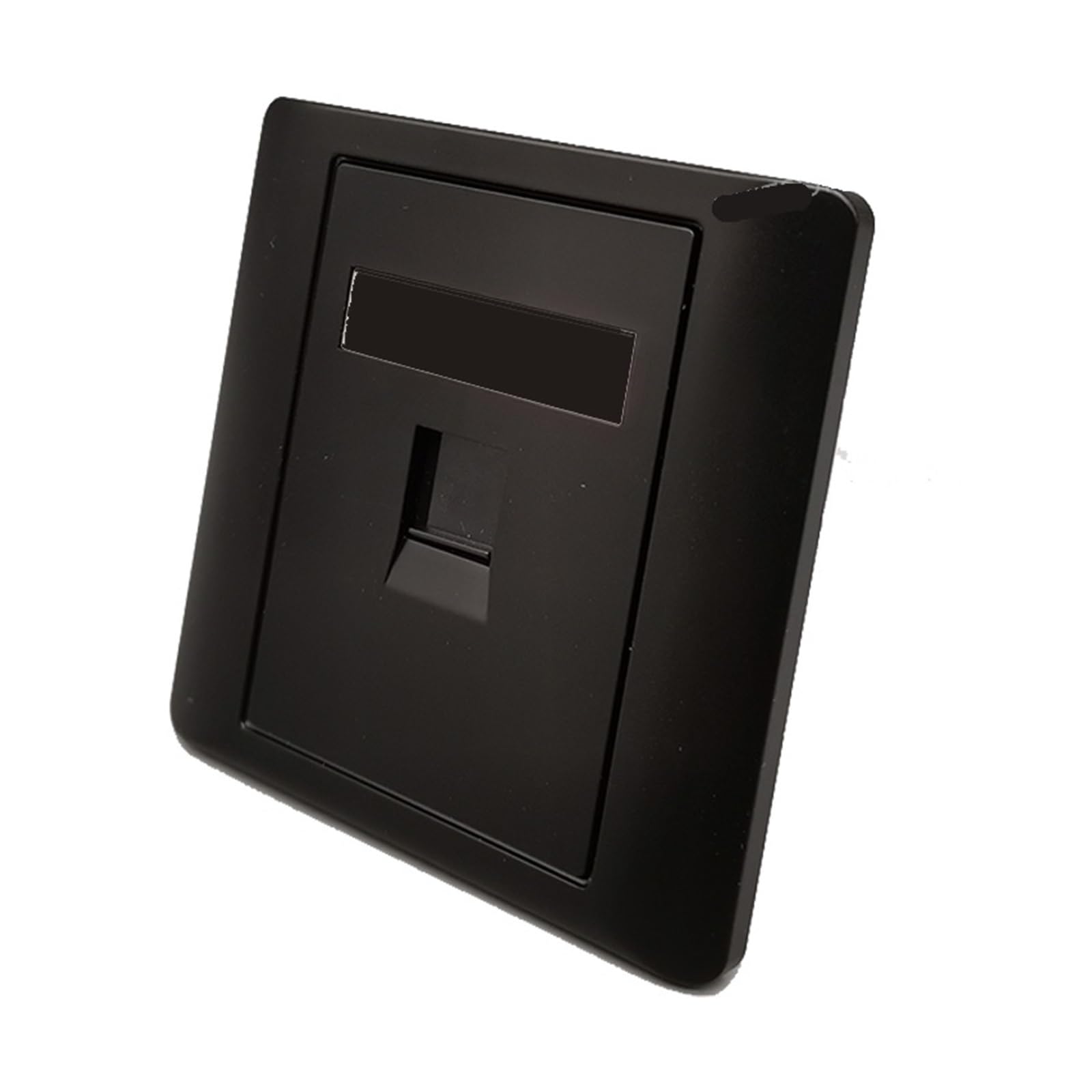Czarna pusta wkładka do panelu ściennego do 1 zestawu 2-portowych 4-gniazdowych gniazd modułowych gniazd modułowych (1 port)
