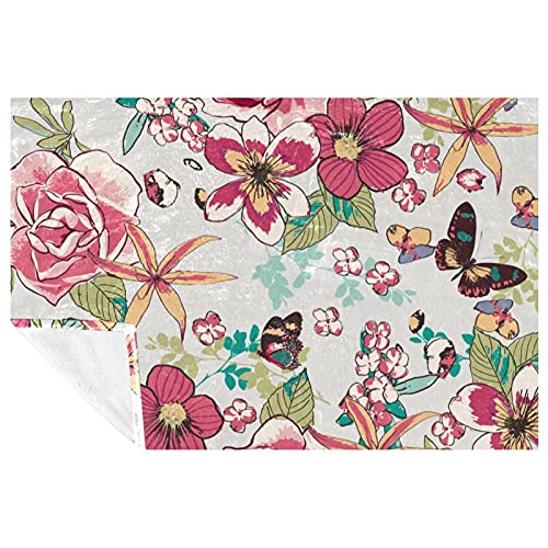 Couverture douce pour canapé et pique-nique aux motifs papillons - 2