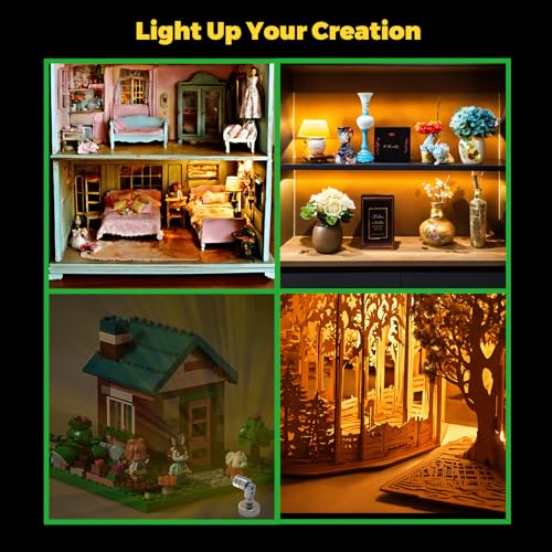 Image of Suzeyar Metal Miniature LED Light,Tiny Spot Light with Magnet Base,Battery Operated LED Lights,Wireless Miniature Spot Light for Artwork Painting,Jewelry Showcase,DIY Hand Craft (Cool White)