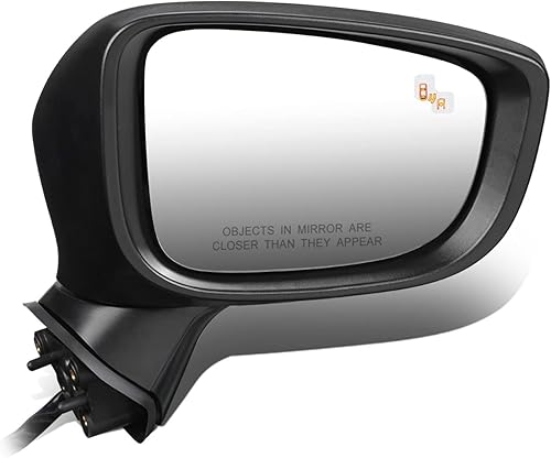 Miniatura 10 de DNA Motoring OEM-MR-MA1320185 - Espejo lateral con calefacción, con señal de giro, detección de punto ciego compatible con Mazda 3 17-18