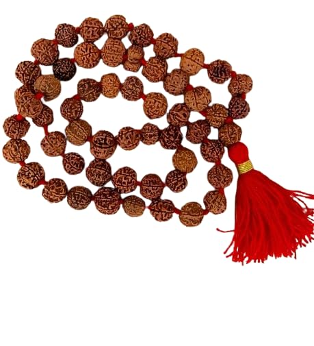 Premium Nepali 7 Mukhi Rudraksha Mala (108+1 Beads)- 100% Original Seven Faced Rudraksha Rosary|Certified Authentic Nepal Beads for Wealth, Prosperity & Saturn (Shani) Peace | For Men & Women-image-41